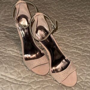 Coach Nude Ankle Strap Heels